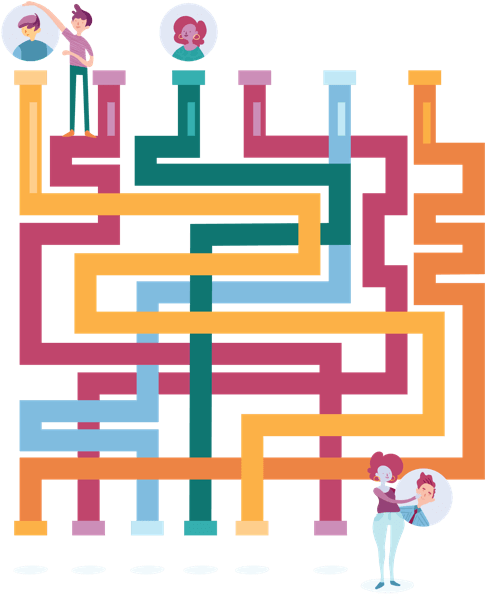Colorful Hr Workflow Pipe Diagram - Graphic Design Clipart (940x593), Png Download