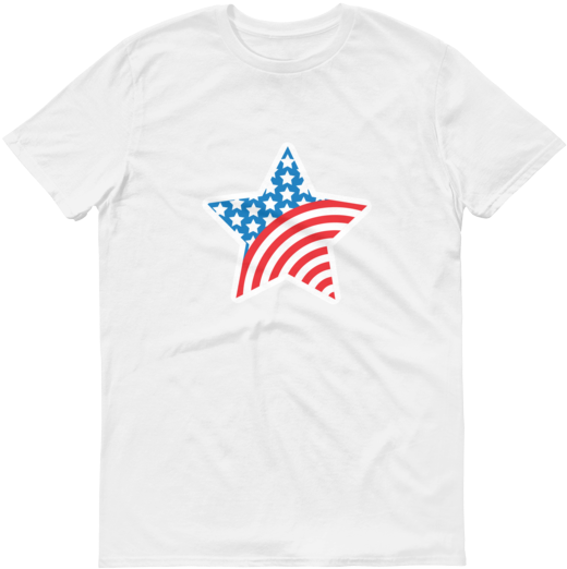 American Star Short Sleeve T-shirt - Active Shirt Clipart (600x600), Png Download