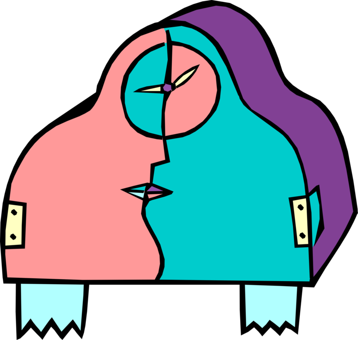 Vector Illustration Of Clock Measures, Records, Indicates, Clipart (738x700), Png Download