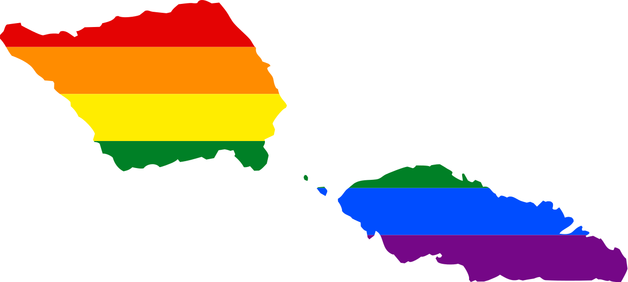 Lgbt Flag Map Of Samoa - Flag Of American Samoa Clipart (1280x574), Png Download
