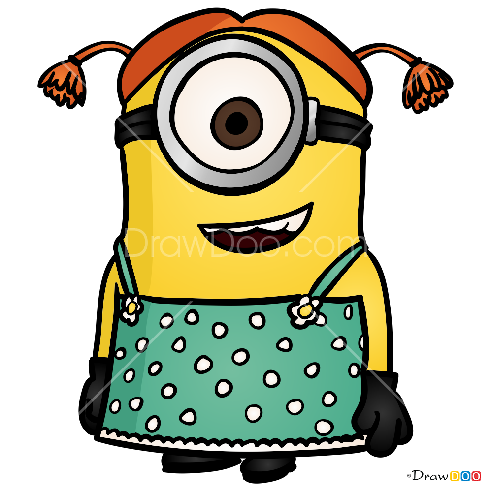 Girl Minions Clipart (997x998), Png Download