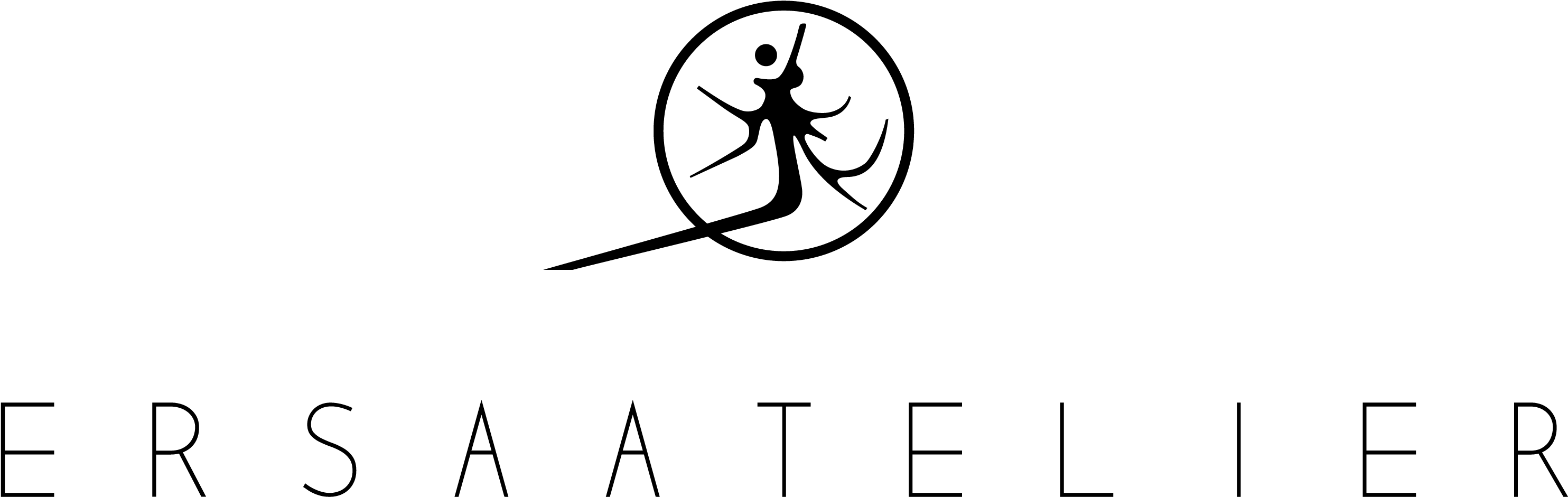 Ersaatelier Logo Black With Alpha - Circle Clipart (3000x978), Png Download