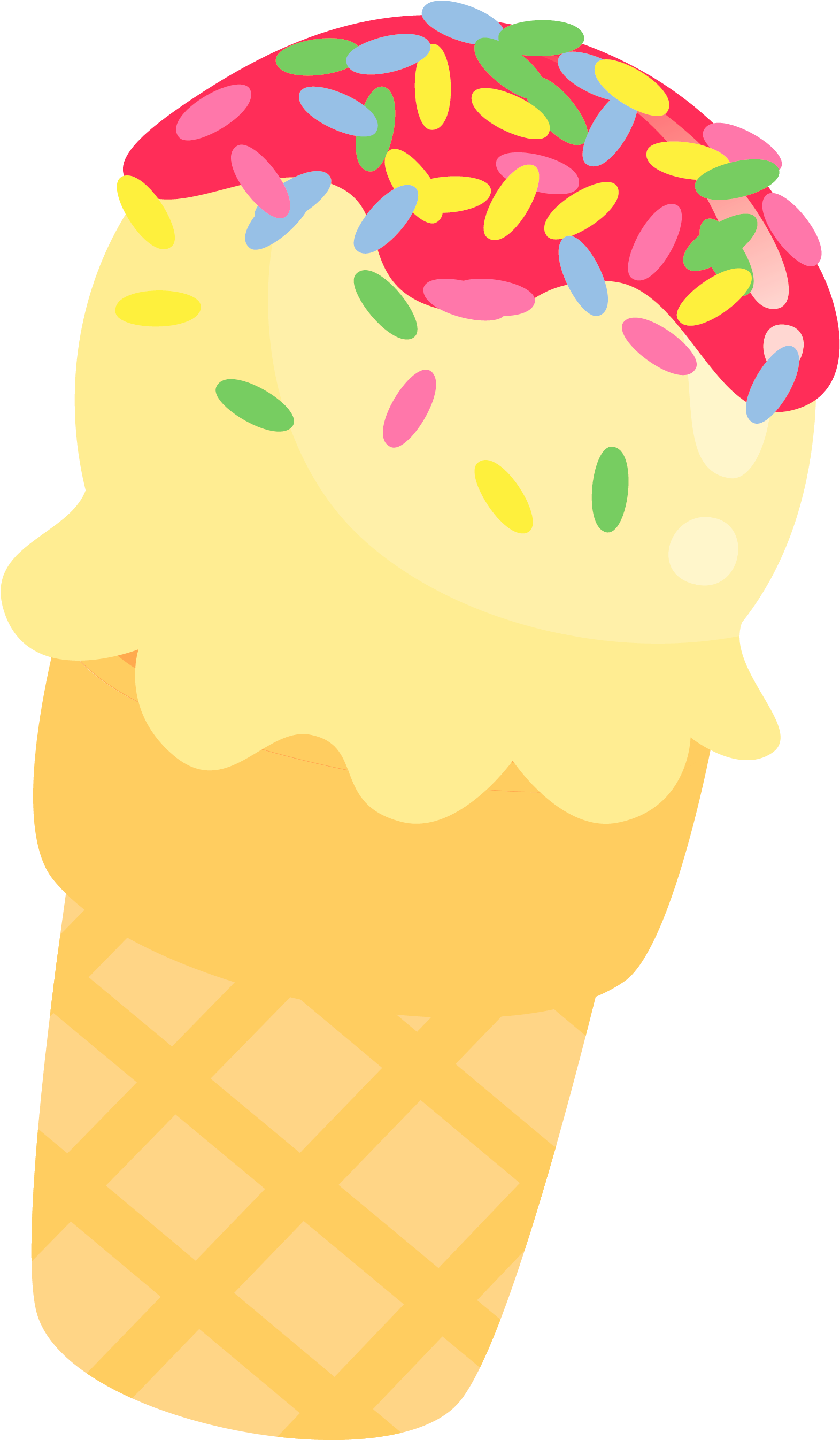 Ice Cream Clipart, Ice Cream Cone Clip Art, Cute Illustration - Png Download (1571x2692), Png Download