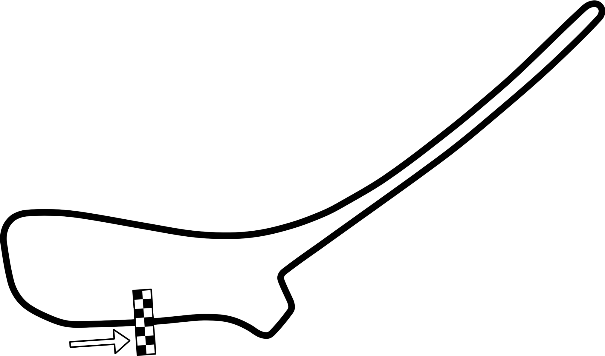Symmons Plains Raceway - Line Art Clipart (2024x1193), Png Download