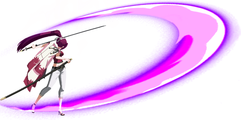 800px-bbtag Yuzuriha - - Bbtag Yuzuriha Clipart (800x398), Png Download