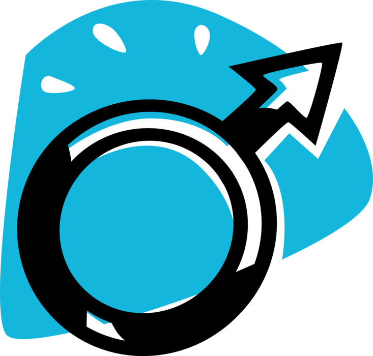 Vector Illustration Of Male Sex Gender Mars Symbol - Circle Clipart (733x700), Png Download