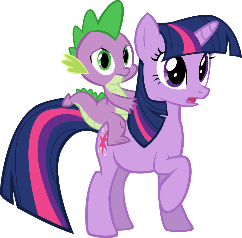 Twilight Vector Mlp Spike - My Little Pony Spike And Twilight Clipart
