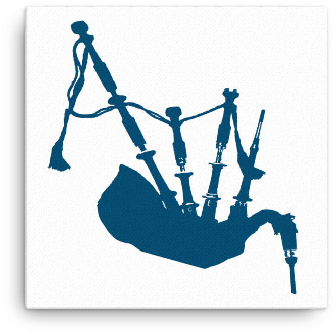 Blue Bagpipe Wall Canvas $42 - Synchronized Swimming Clipart (1000x1000), Png Download