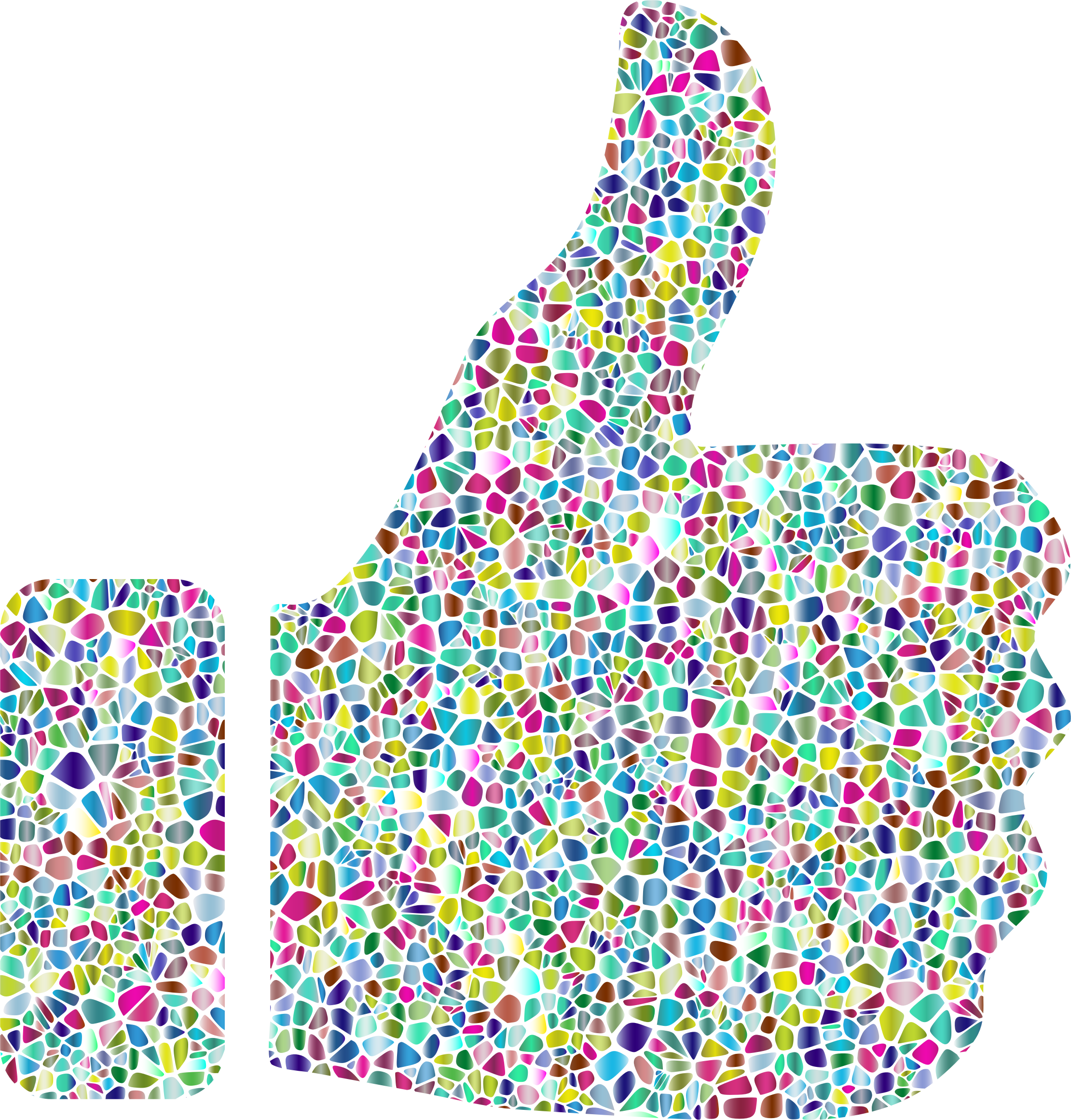 This Free Icons Png Design Of Polyprismatic Tiled Thumbs Clipart (2220x2321), Png Download