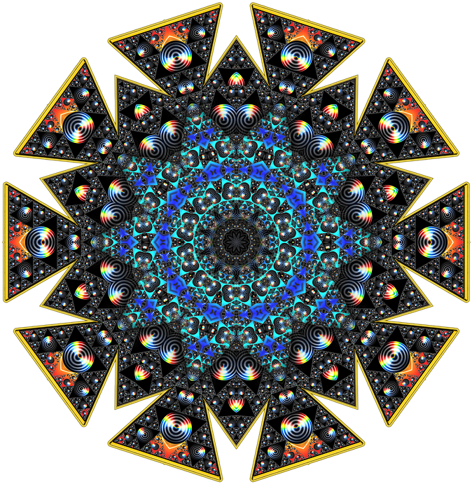 Kaleidoscope Png High Quality Image - Fractal Clipart (703x720), Png Download
