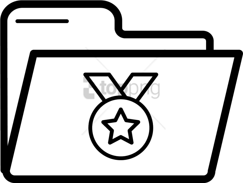 Free Png Medal And Certificate Folder Icon - Medal Pictogram Clipart (850x641), Png Download