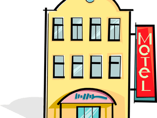 Hotel Clipart Pink Building - Hotel - Png Download (640x480), Png Download
