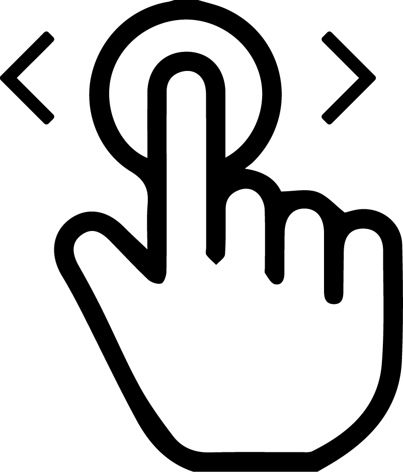 Next - Multi Touch Icon Png Clipart (801x938), Png Download