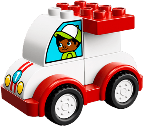 Race Car Clipart Profile - Duplo White Car - Png Download (640x480), Png Download