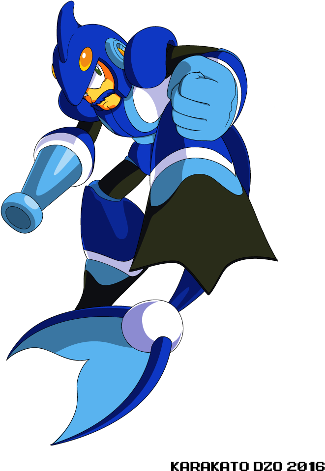 Dolphin Man - Megaman Dolphin Man Clipart (768x1024), Png Download