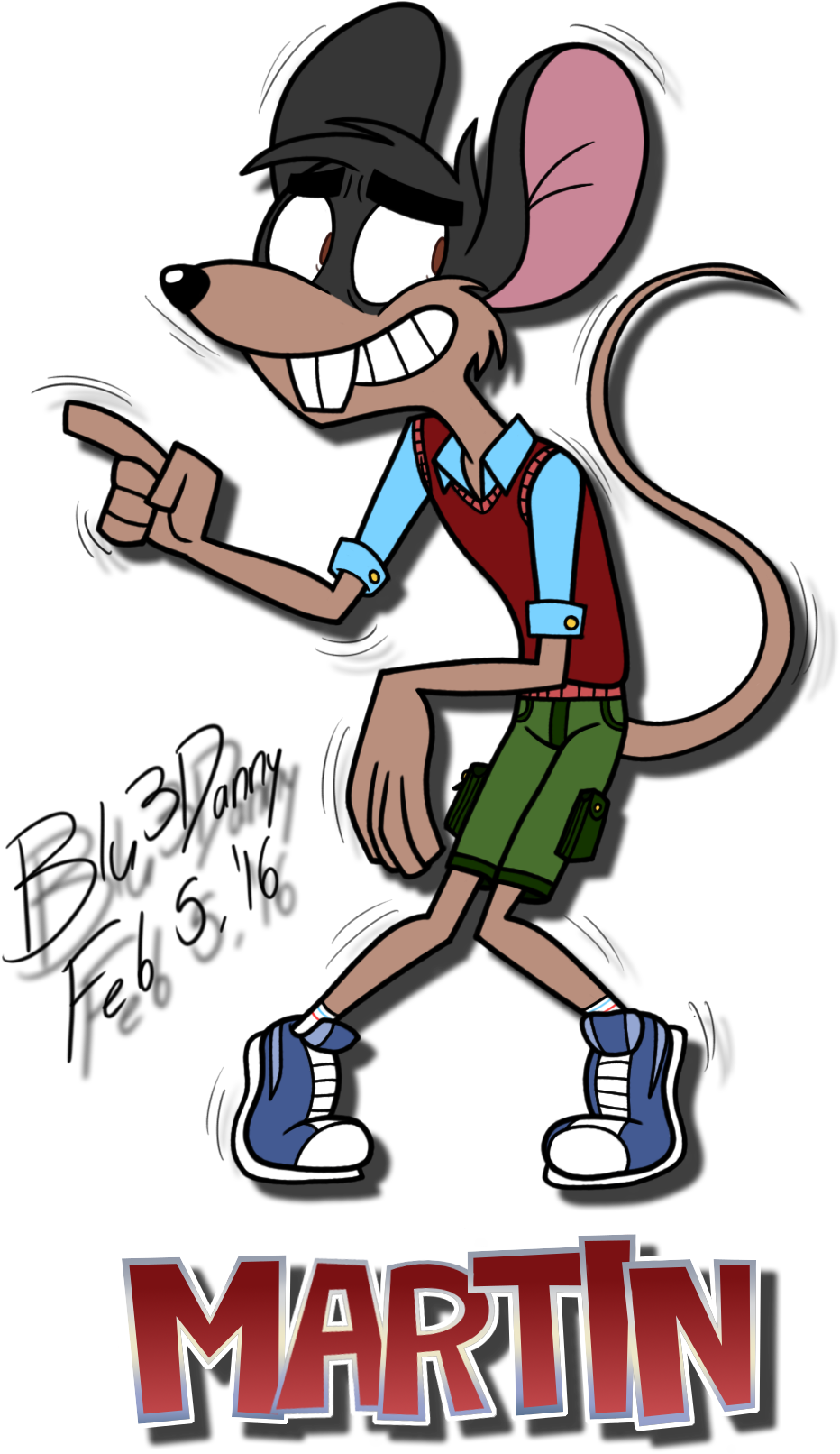 Martin Montana - Cartoon Clipart (1000x1700), Png Download