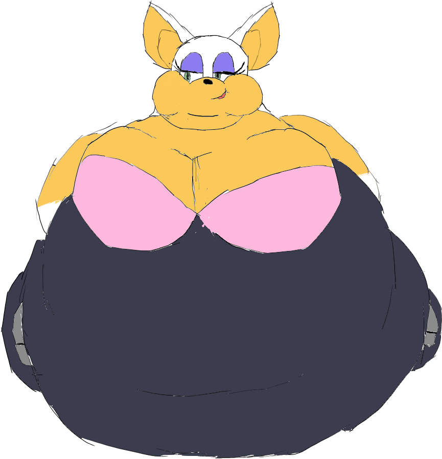 Rouge The Fat - Cartoon Clipart (1157x1003), Png Download