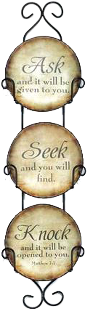 Ask Seek Knock - Ceramic Clipart (1000x1000), Png Download