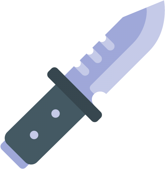 Cuchillo Emoji Png - Hunting Knife Clipart (700x700), Png Download