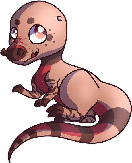 My Nephew Helped Me Make A Little T-rex Character For - Cartoon Clipart (533x581), Png Download