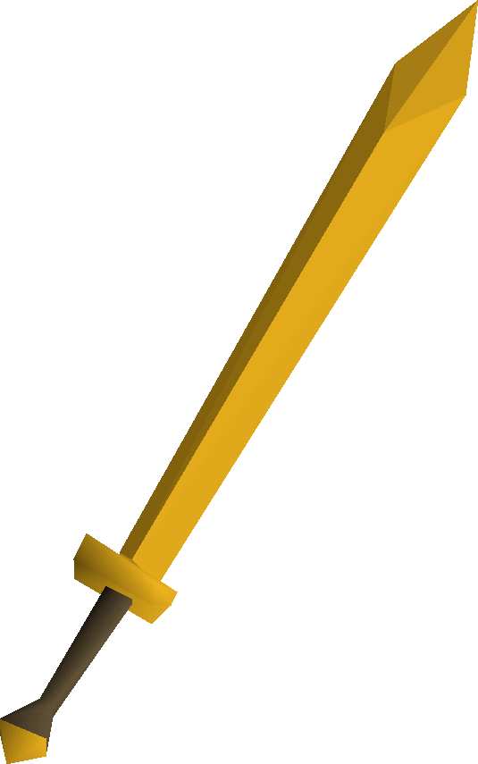 The Gilded 2h Sword Is A Gold-plated Version Of The Clipart (535x855), Png Download
