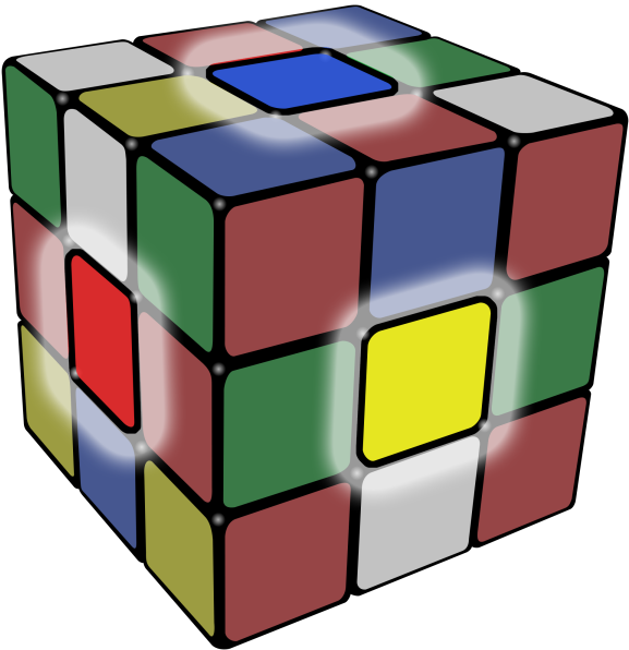 Rubix Cube Png - Center Piece Rubiks Cube Clipart (600x600), Png Download