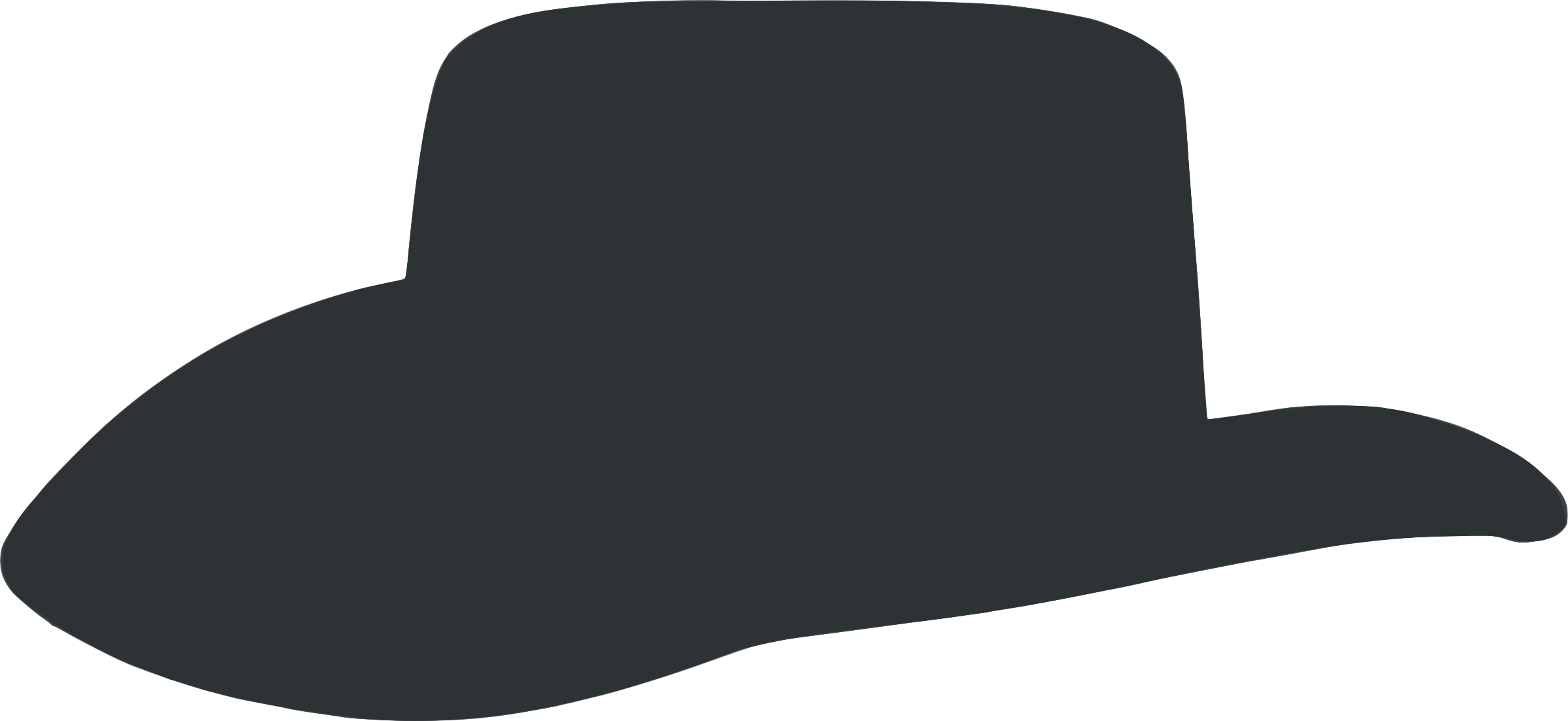 This Free Icons Png Design Of Silhouette Chapeau 08 Clipart (2400x1103), Png Download