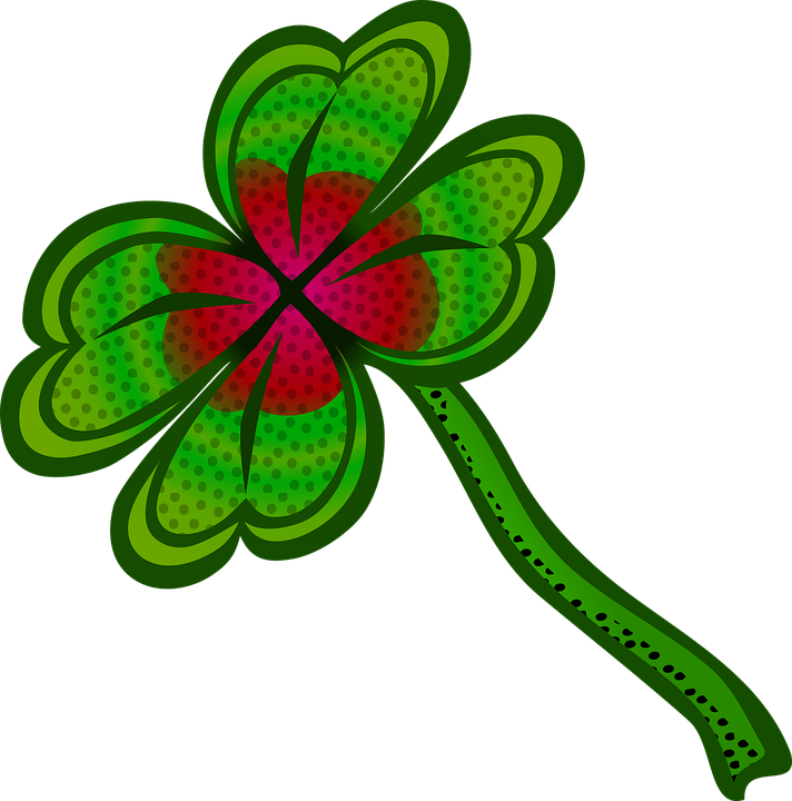 Clover, Cloverleaf, Klee, Leaf, Plant, Shamrock - 4 Leaf Clover Tattoo Clipart (712x720), Png Download