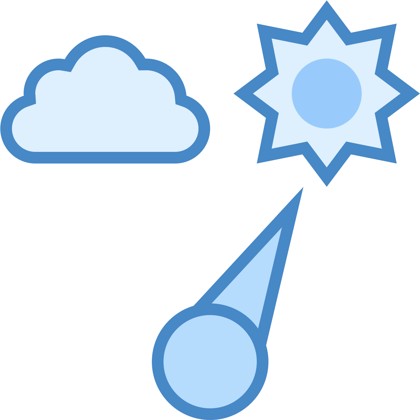 This Icon Has A Cloud On The Top Left And A Son On - Moldova Air Force Roundel Clipart (1600x1600), Png Download