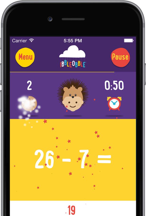 Learn Subtraction With Ibbleobble - Iphone Clipart (4000x1581), Png Download