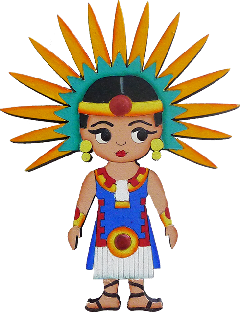 Conchera Wooden Magnet - Cartoon Clipart (490x636), Png Download
