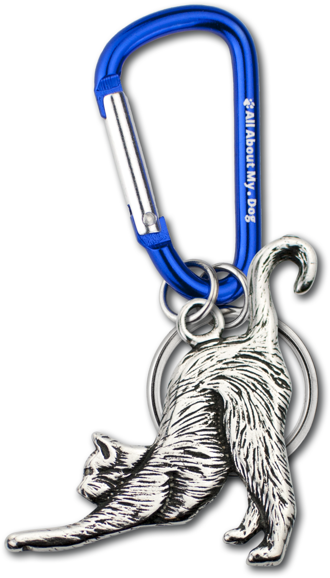 Stretch Cat Carabiner Keychain - Carabiner Clipart (1447x2241), Png Download