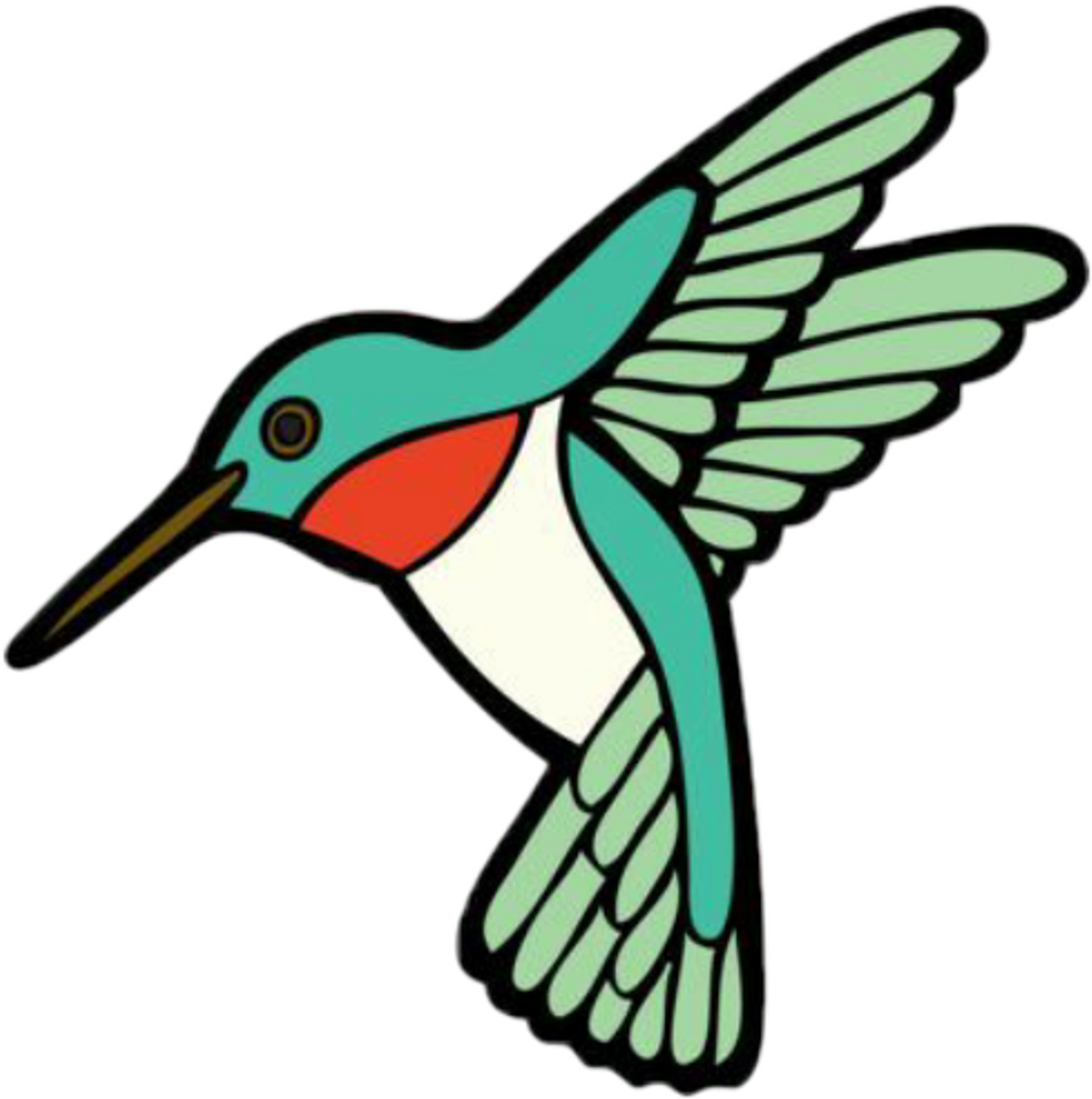 Pajaro Sticker - Hummingbird Sticker Clipart (1024x1030), Png Download