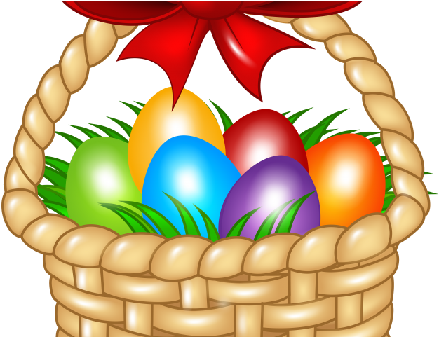 Basket Clipart Wooden Basket - Easter Basket With Eggs Printable - Png Download (640x480), Png Download