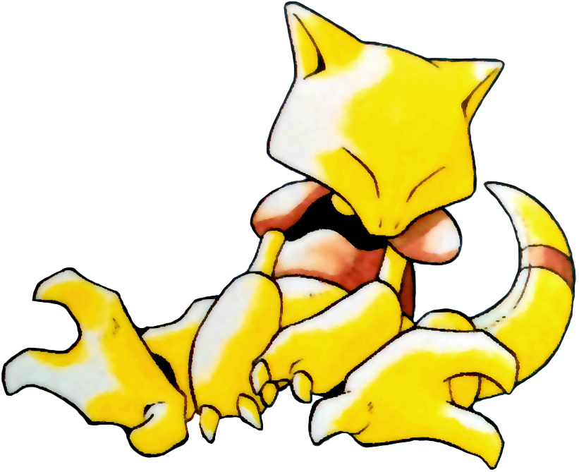 Abra Pokemon Red And Blue Official Art - Abra Pokemon Clipart (821x669), Png Download