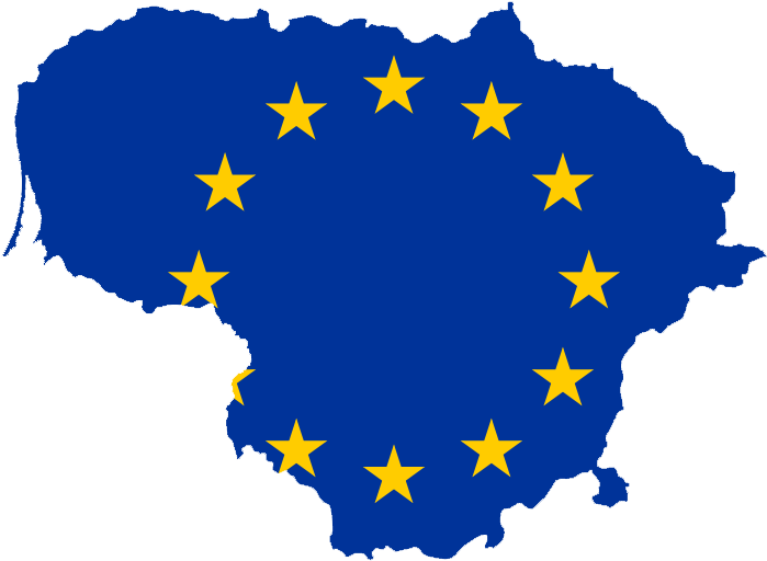 Flag-map Of Ltu Eu - Capital Of Lithuania On Map Clipart (800x600), Png Download