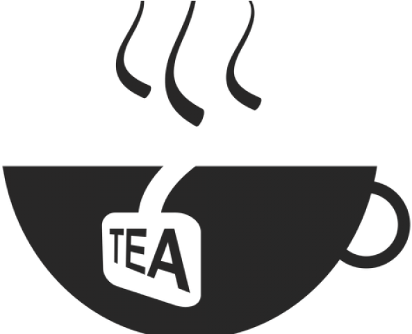 Tea Cup Clipart Svg - Cup Of Tea Cartoon Black - Png Download (640x480), Png Download