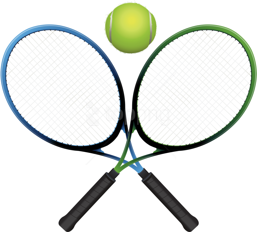 Free Png Download Tennis Rackets And Ball Clipart Png - Tennis Racket And Ball Png Transparent Png (850x757), Png Download