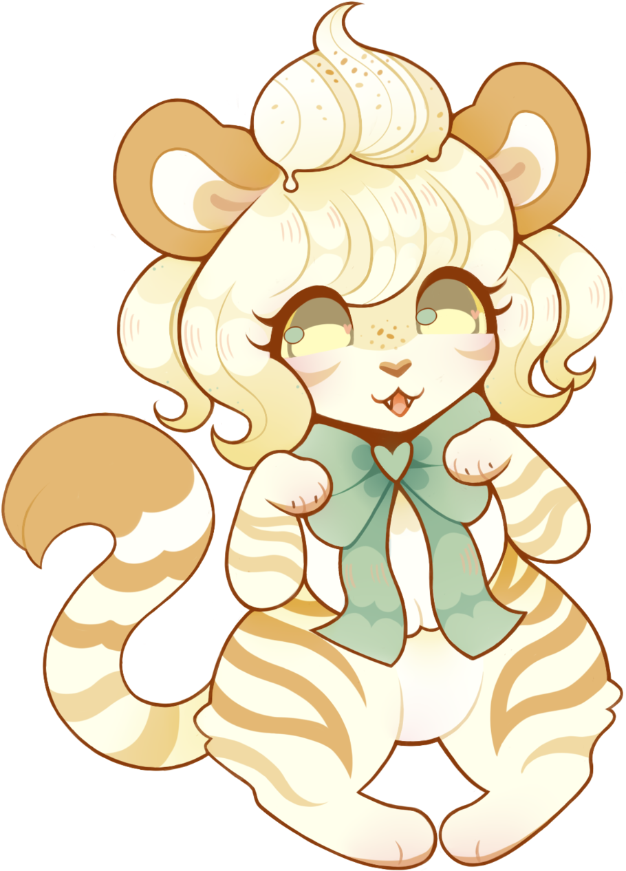 Eggnog Tiger - Illustration Clipart (1280x1280), Png Download