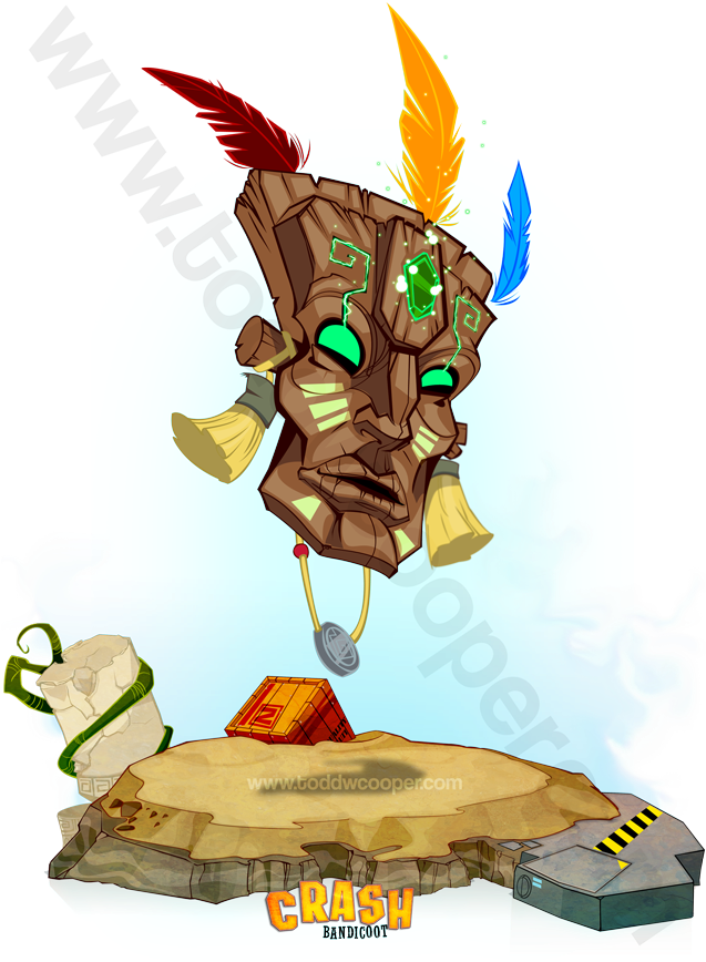 Aku Aku - Illustration Clipart (636x900), Png Download