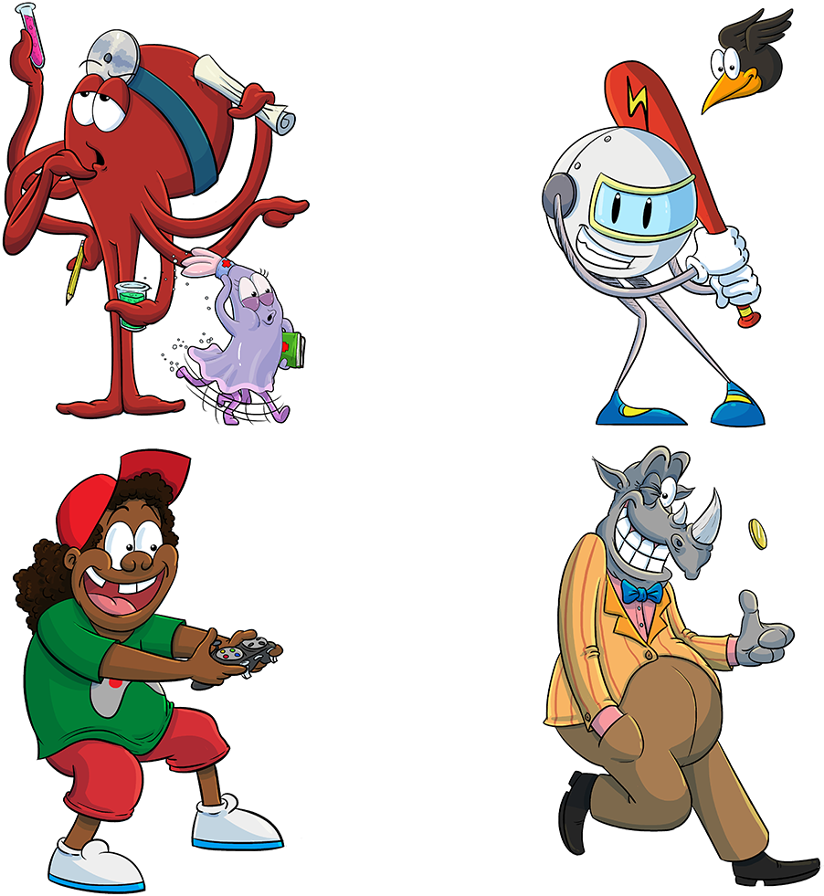 Characters - Cartoon Clipart (1000x1000), Png Download