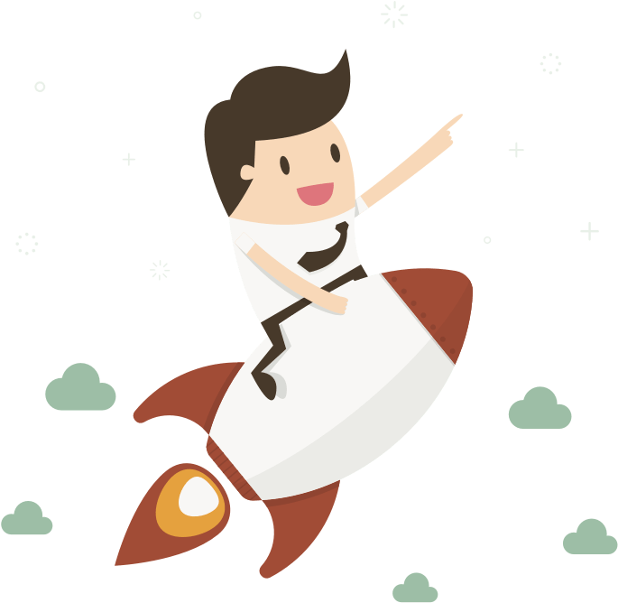 The Community Is Now 700 People Strong - Man On Rocket Vector Clipart (809x804), Png Download