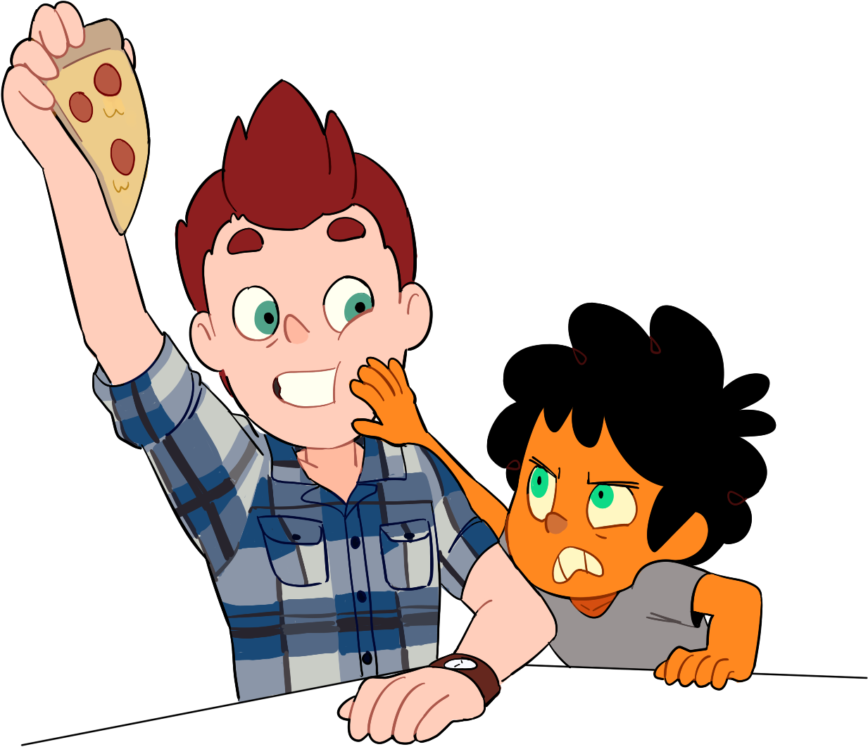 Honestly You Have No Idea How Much I Love The Adoption - Camp Camp David Adopts Max Au Clipart (1274x1090), Png Download