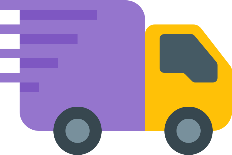 Icons8 Flat In Transit - Truck Icon Flat Png Clipart (768x768), Png Download