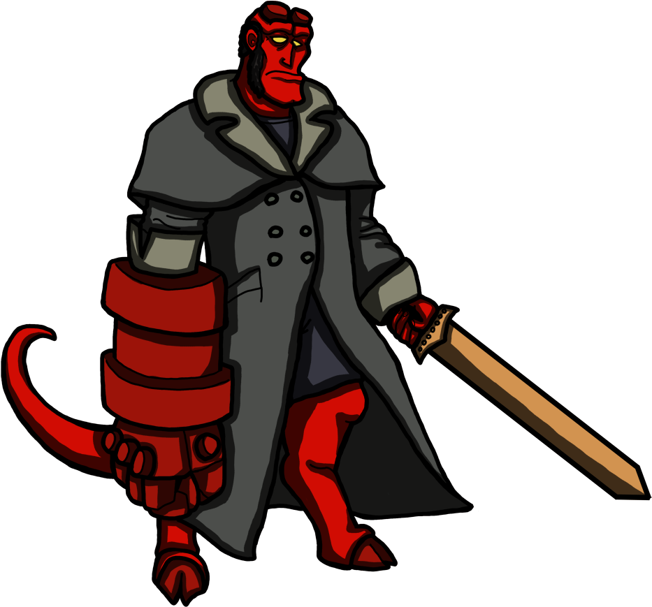 Hellboy - Illustration Clipart (950x1000), Png Download