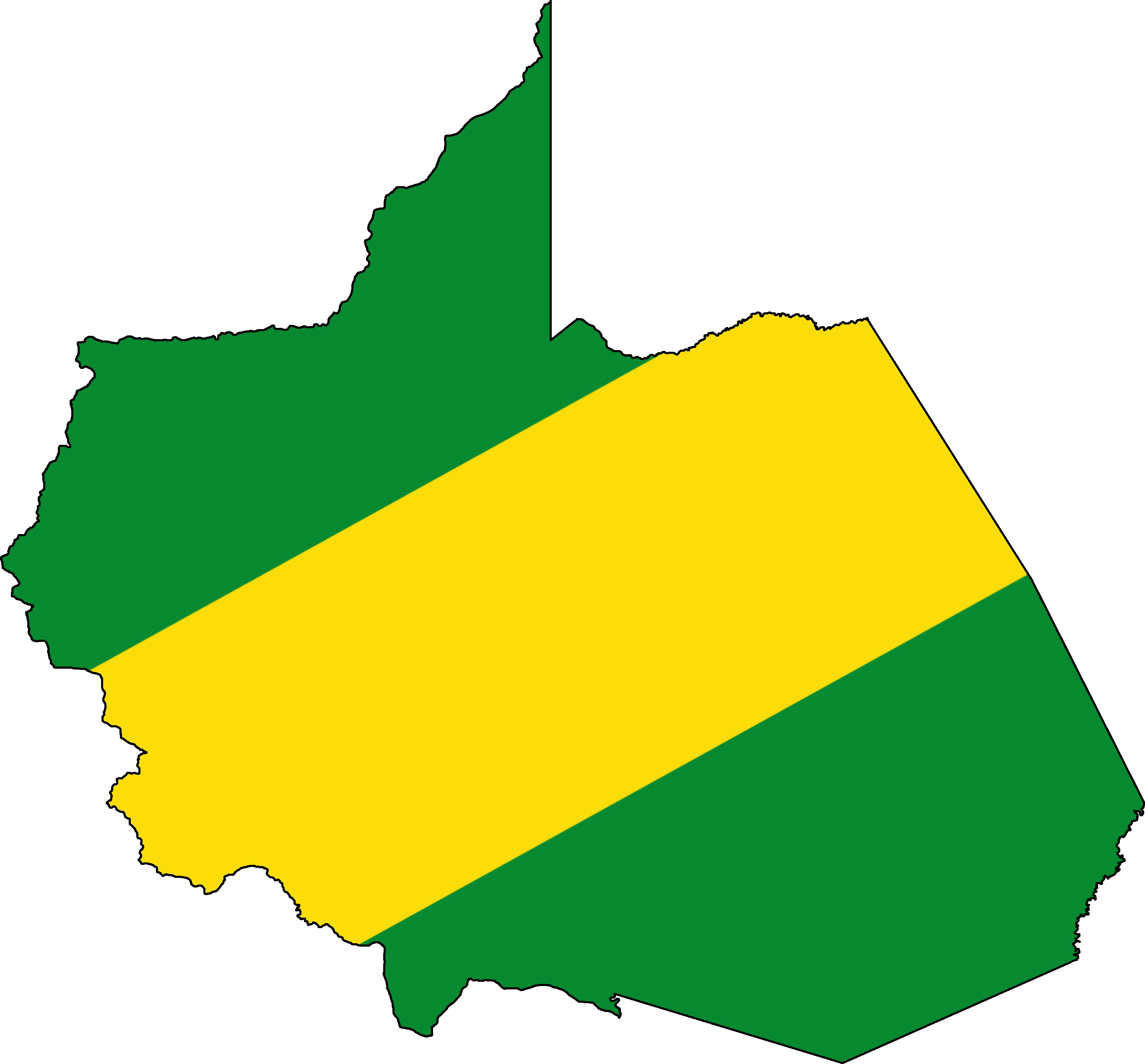 Flag Map Of Madre De Dios - Madre De Dios Png Clipart (2731x2538), Png Download