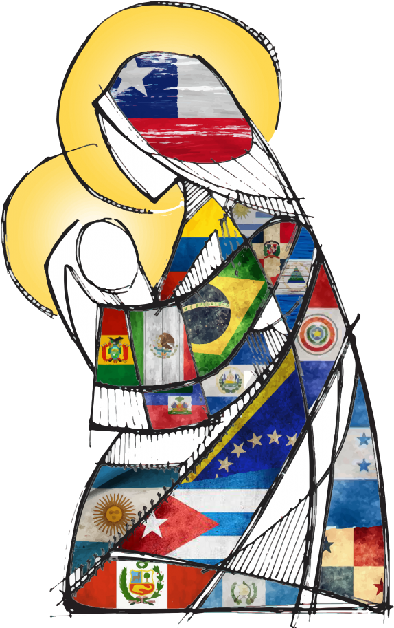 Maria, Madre De America Exposicion - Cartoon Clipart (729x1024), Png Download