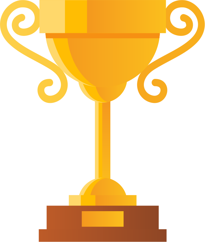 Punctuality Award - Animated Trophy Png Clipart (691x816), Png Download