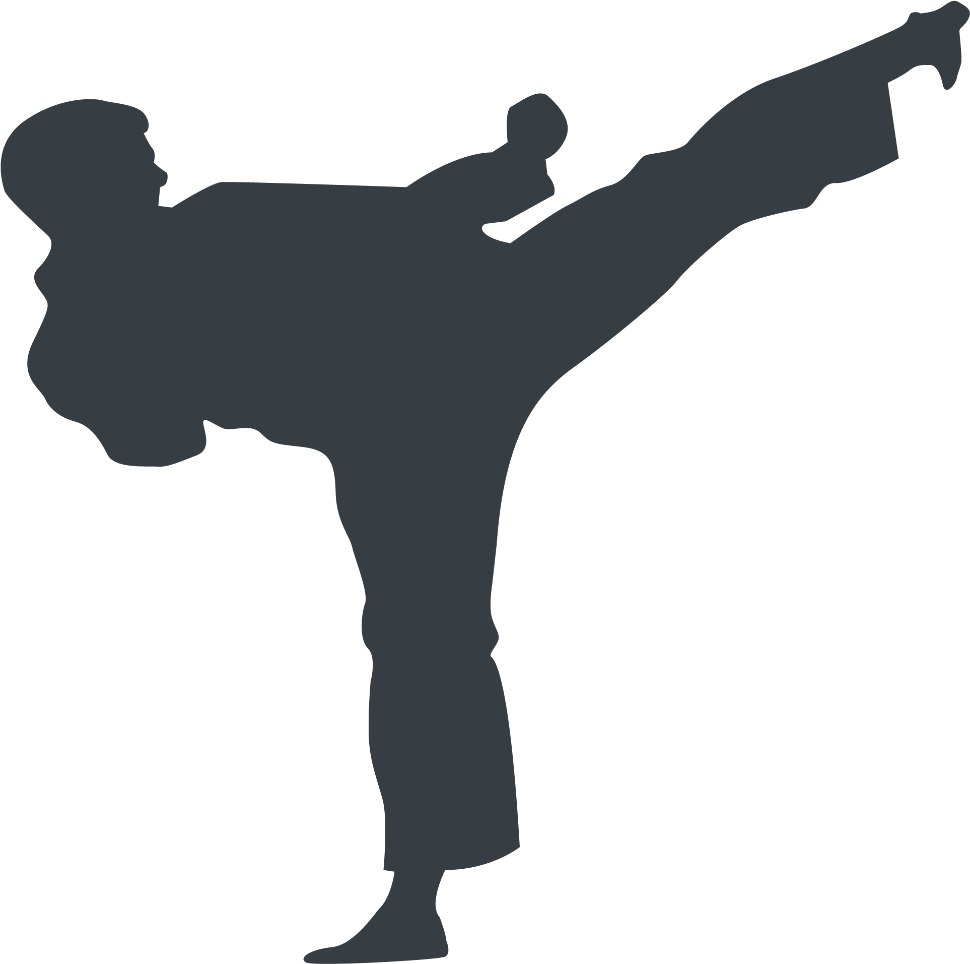 Athlete Silhouette - Taekwondo Clip Art - Png Download (2271x2021), Png Download