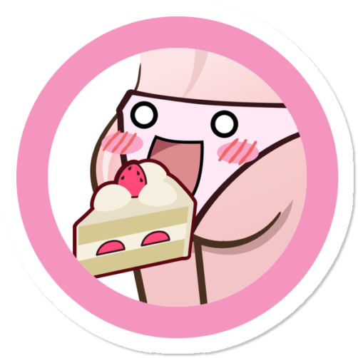 Butt Eating Cake Emote Sticker - Cartoon Clipart (650x650), Png Download